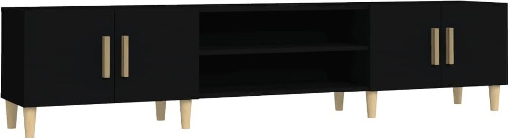 Mobile TV nero 180x31,5x40 cm Materiale in legno Immagine del prodotto 