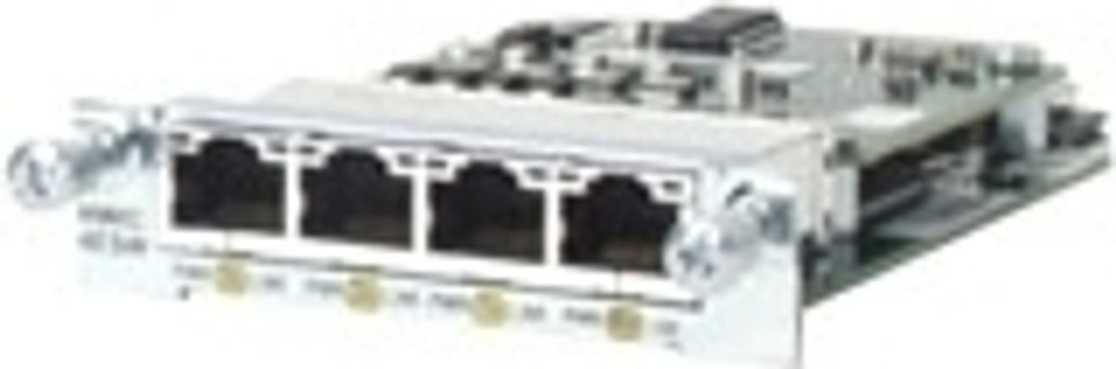 Cisco HWIC-4ESW-POE=, L2, gemanaged, SNMP, 100BASE-TX, 10BASE-T, 10/100Mbps, 200 Gbit/Sek