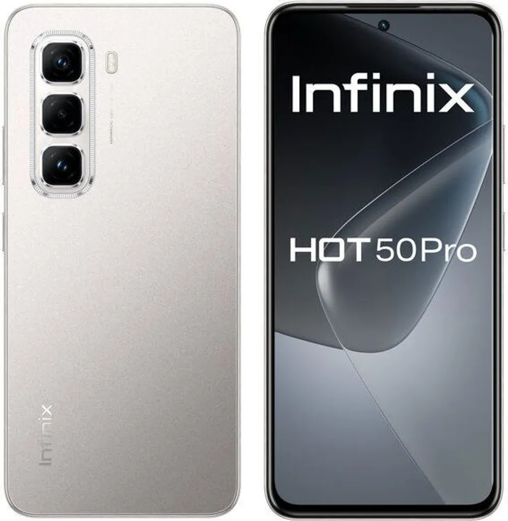 Infinix Hot 50 Pro Gris Titane 128Go - Écran Immersif et 8Go de Mémoire