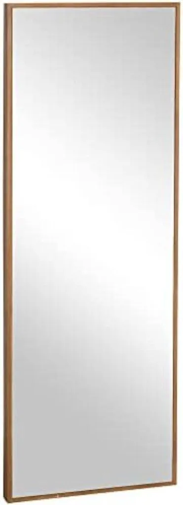 Miroir mural cadre en bois massif 9 kg pour chambre - Modèle Chêne Clair