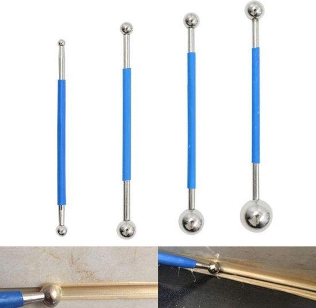 Professionelles Dekorationswerkzeug-Set - Dichtungsmittel-Set für Badezimmer und Küche - Metallwerkzeug - Blau - 4 Stück.