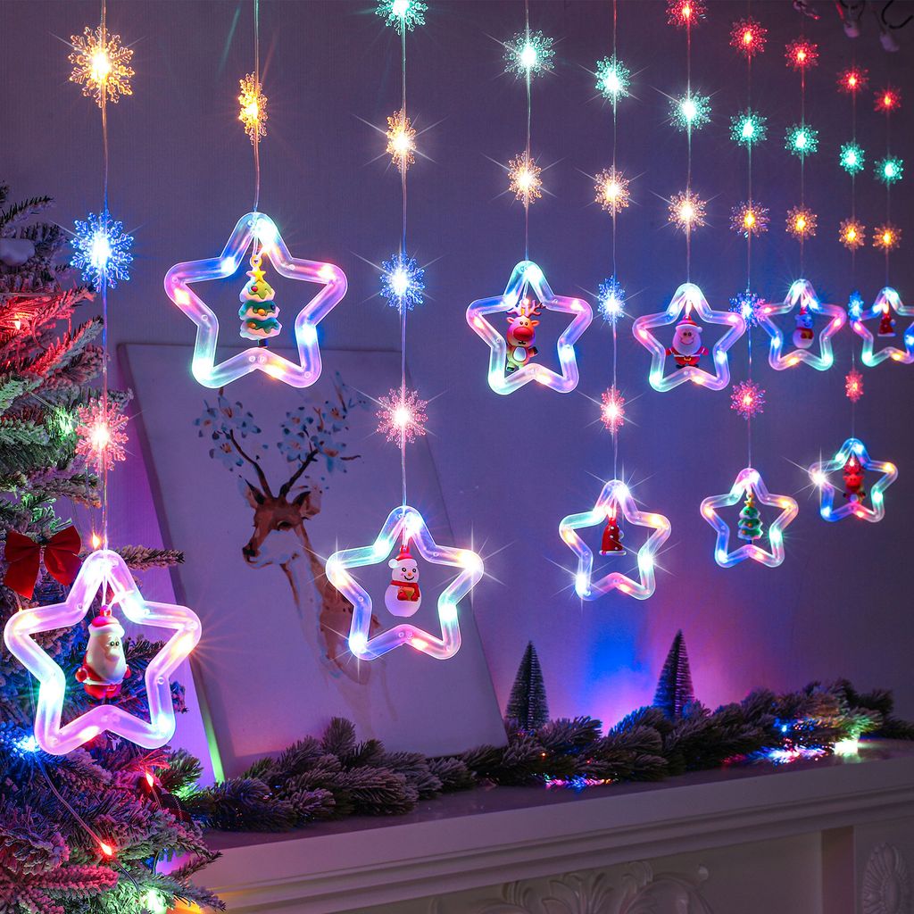 LED Deko Lichterkette Sterne Weihnachten