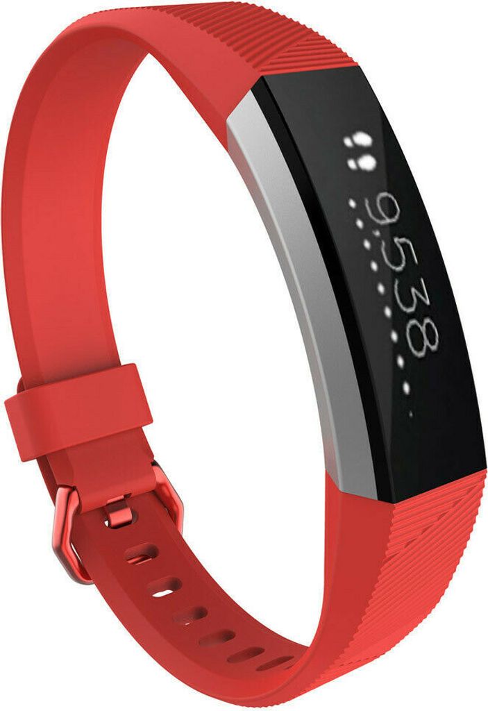 Strap-it Fitbit Alta / Alta HR Silikonarmband (Rot) - Große: M/L