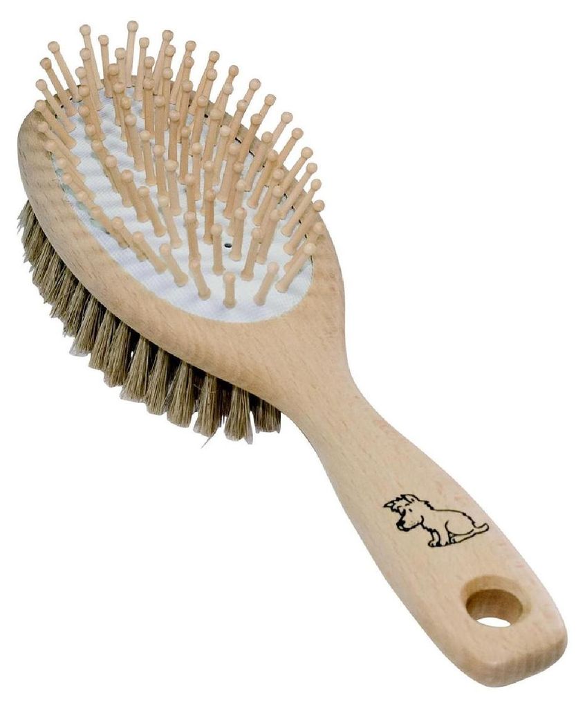 Redecker Hundebürste, helle Borste, Holzstifte