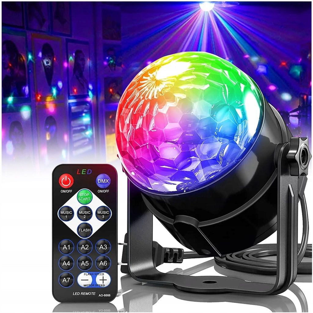 Projektor s 7 barvami, projektor hvězd, disco koule, LED Obrázek produktu 