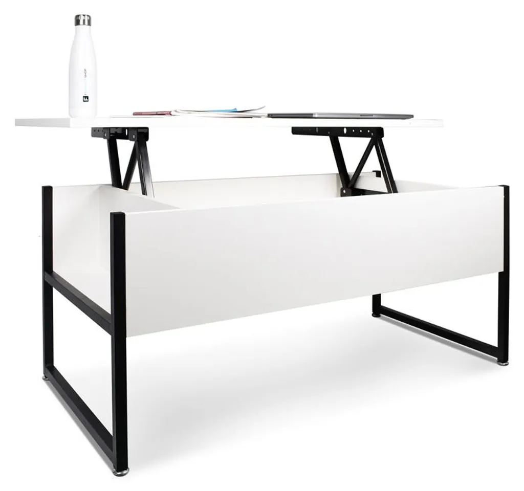 Table basse pour manger devant la télé avec plateau réglable et bois