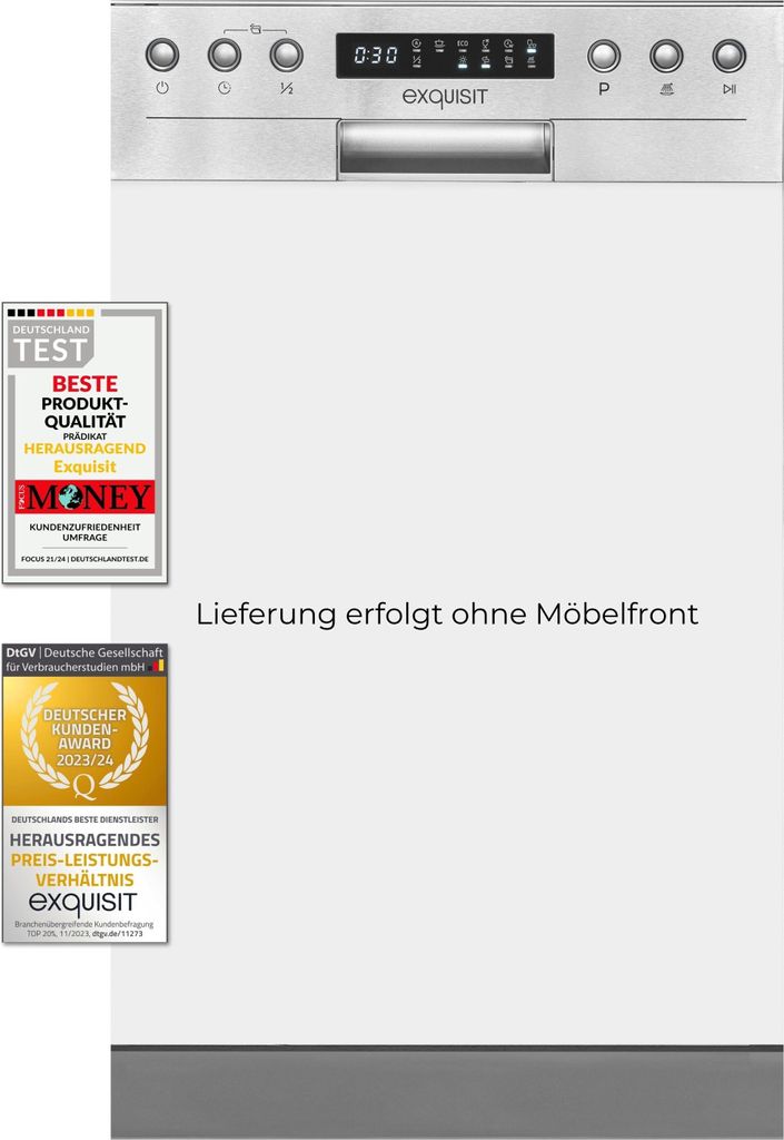 Exquisit Geschirrspüler EGSP9410-EB-030D inox | Produktbild