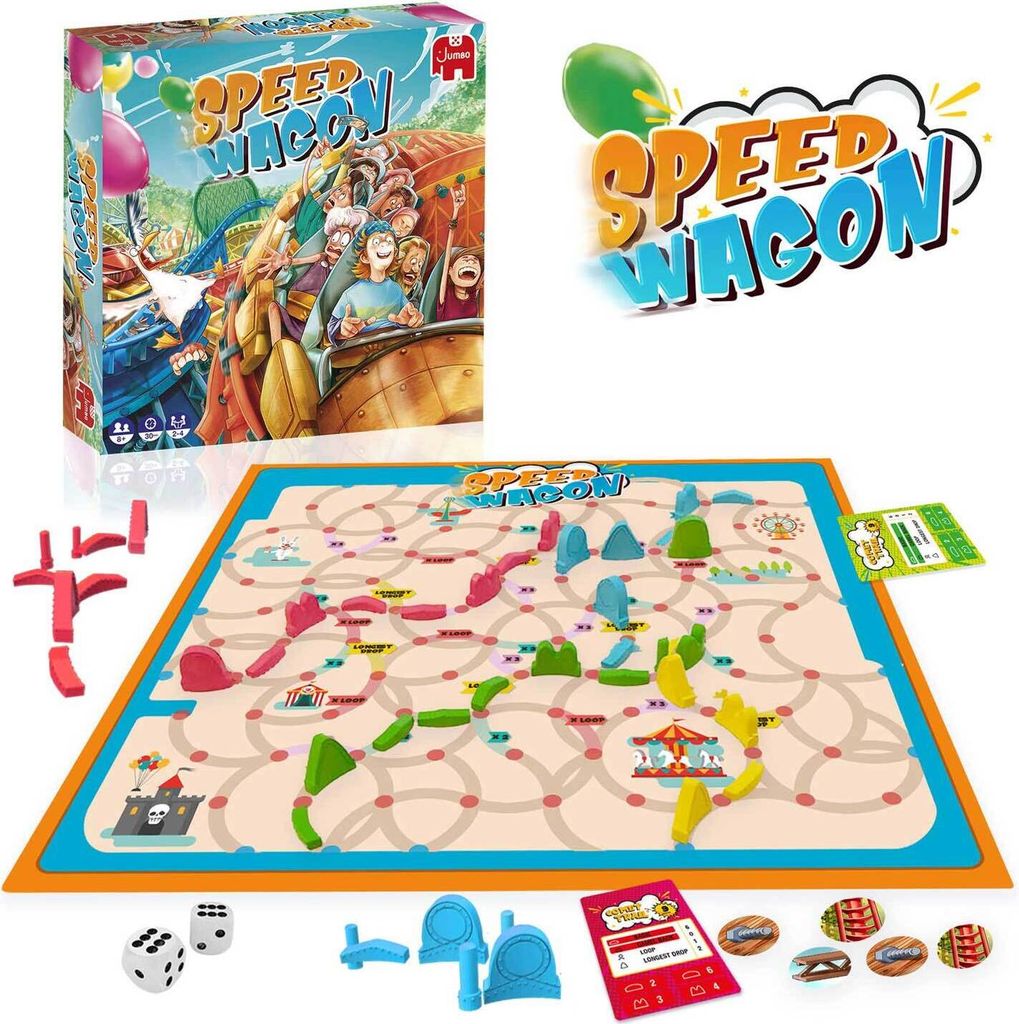 Jumbo Speedwagon - Das Rasante Achterbahn-Brettspiel Für Die Ganze Familie (2-4 Spieler Ab 8 Jahren)