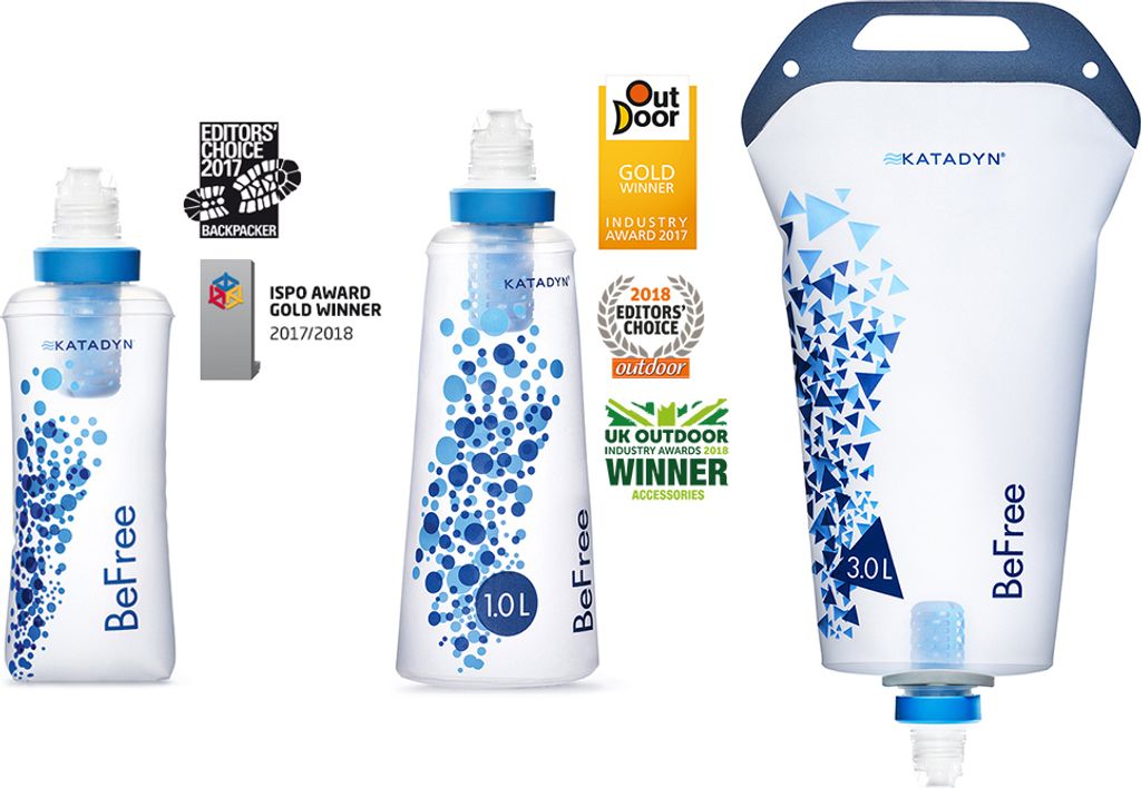 Katadyn BeFree, 3 l, Biały, Niebieski, 2 l/min, 230 mm, 75 Zdjęcie produktu 