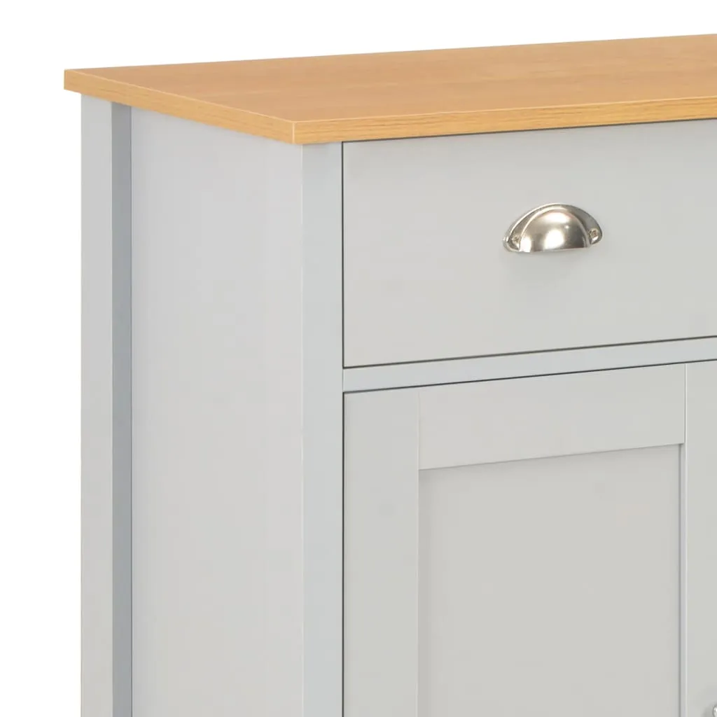 Commode de Rangement Grise 79 cm Buffet Polyvalent pour Salon ou Bureau