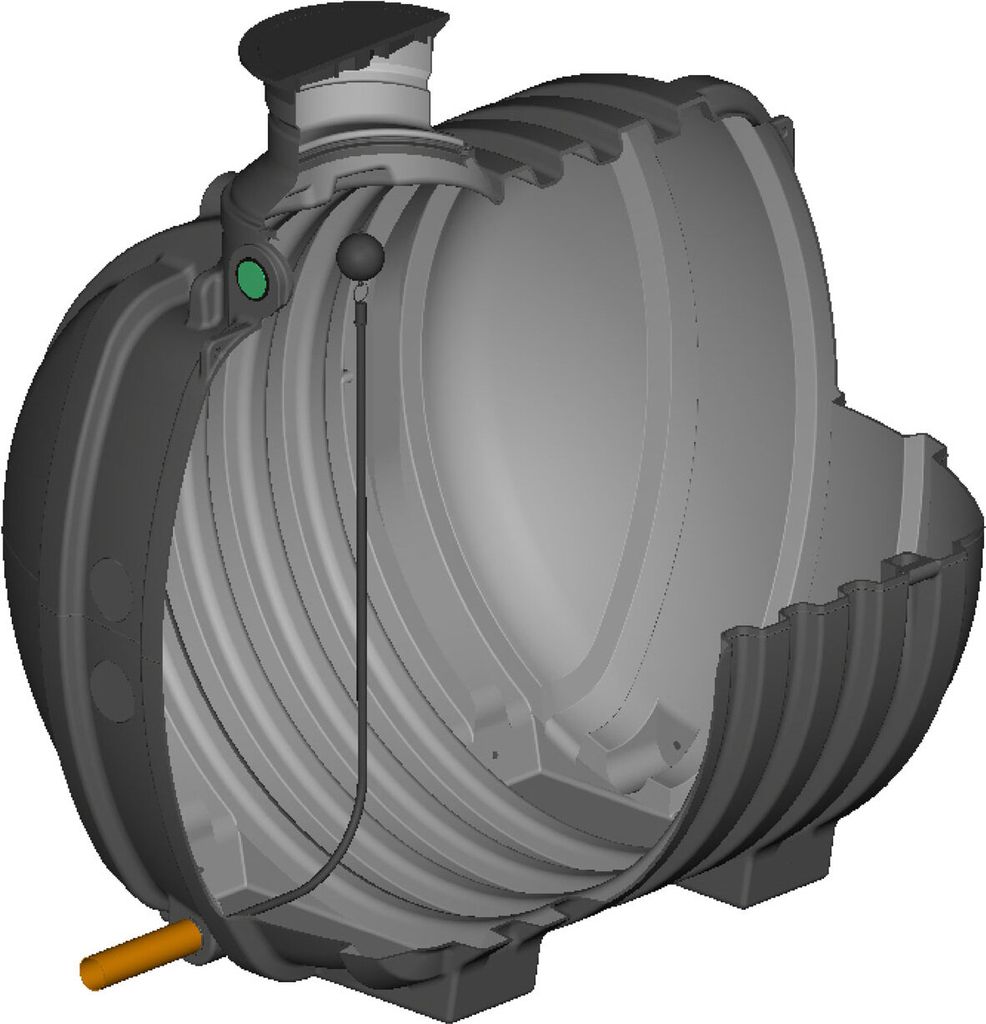 Retentionszisterne 10000 Liter AQUA-STORM gepr. Drossel 1"