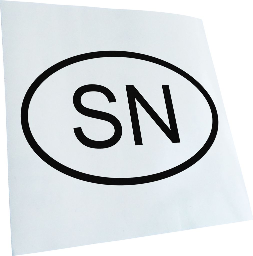 Kiwistar - Autoaufkleber - Senegal SN Heckscheibe - Aufkleber für Auto Kfz Fahrrad, LKW, Truck Mofa