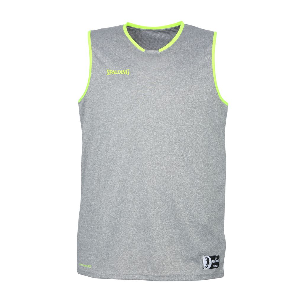 Spalding Move Basketballtrikot Herren - Grau Meliert / Neongelb