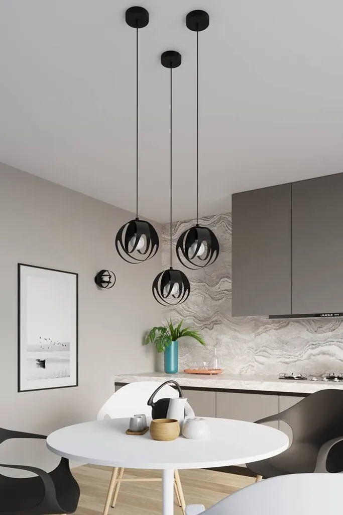 Lampada TULOS Nero Sollux: Look Moderno e Acciaio Nero per la Casa - 13