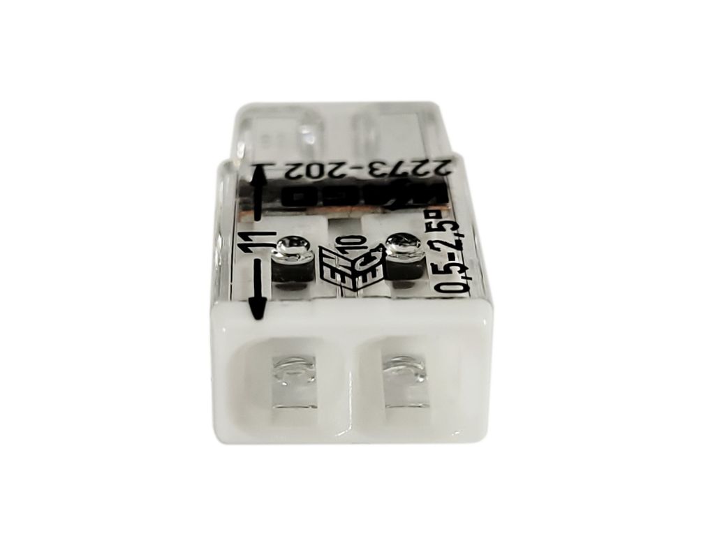 Wago 2273-202, Przezroczysty, Biały, 10 mm, 16,7 mm, 5,8 Zdjęcie produktu 