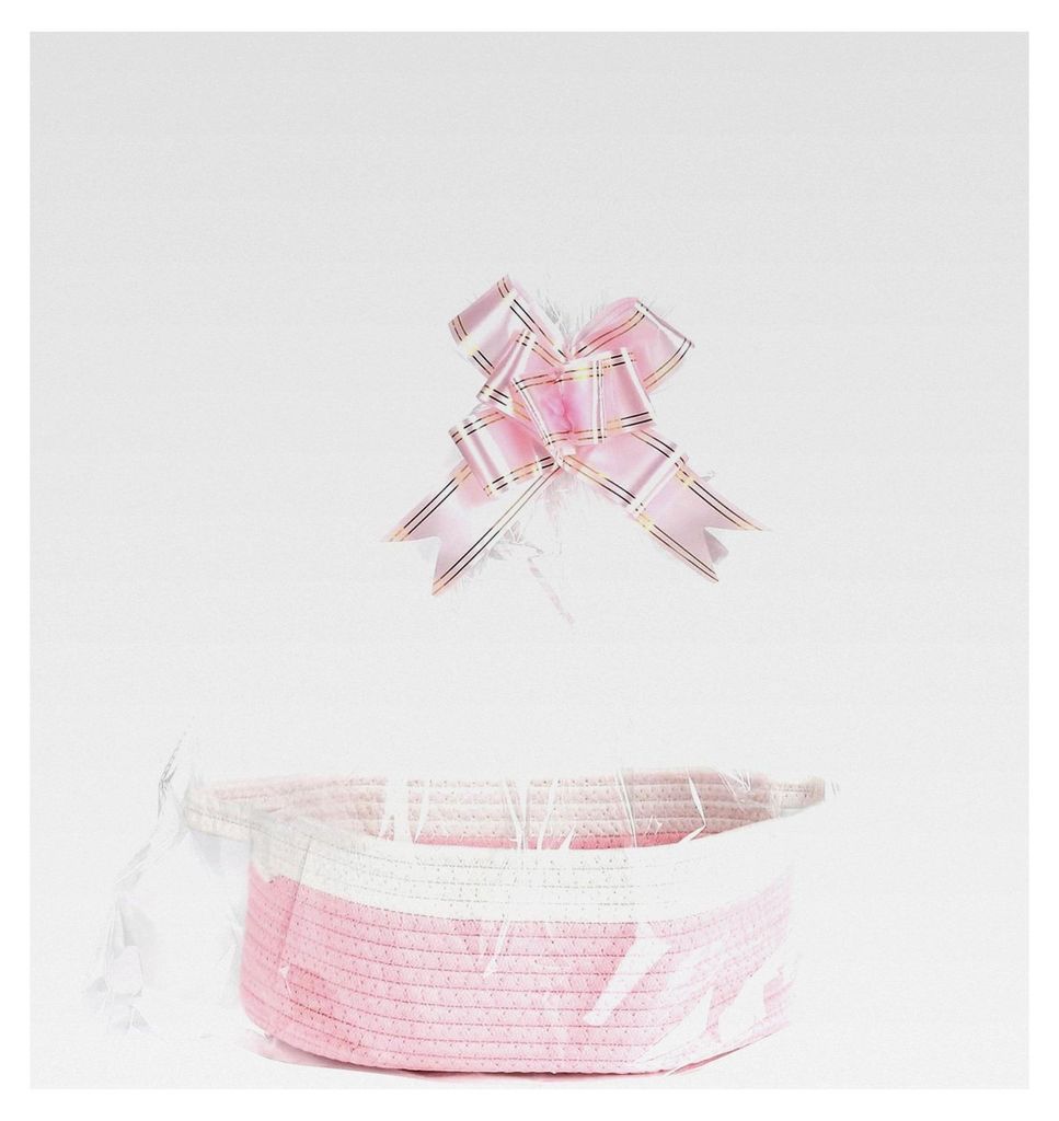 Geflochtener Korb - 1 Stück Geschenkkorb Aufbewahrungskorb Leer mit Geschenktaschen und Bändern für Geburtstag, Hochzeit, Weihnachten