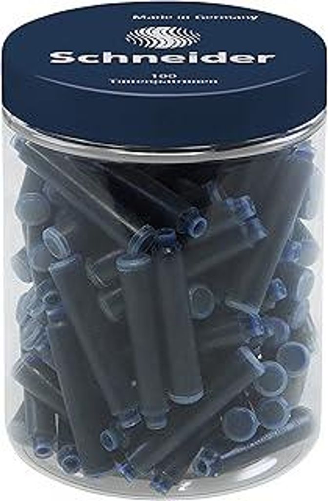 Schneider Tintenpatrone, Mitternachtsblau, Dose mit 100 Stück