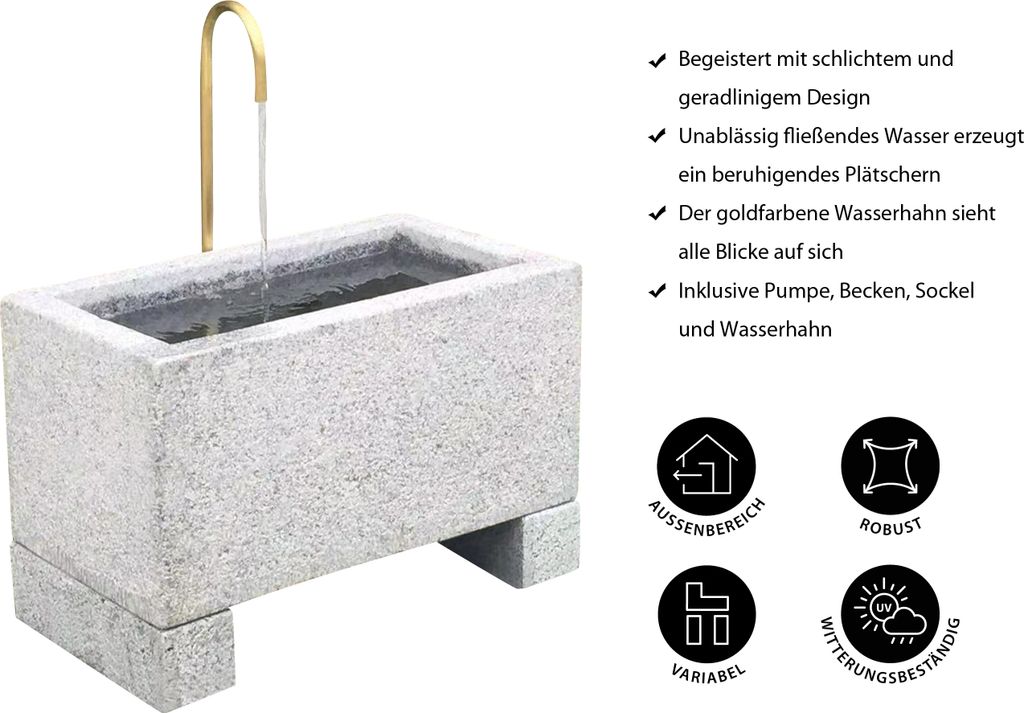 Dehner Gartenbrunnen Salzburg, ca. 60 x 72 x 35 cm, Produktbild 2