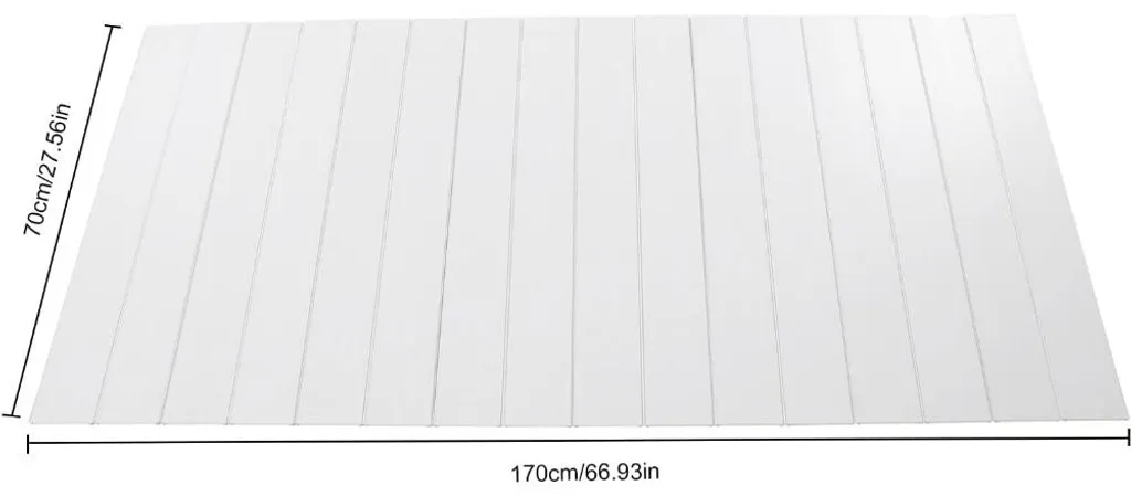 Couverture de baignoire pliable étanche blanche - Modèle Premium 170cm - 4