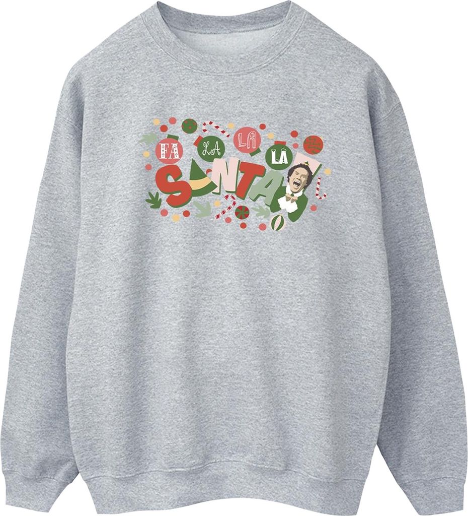 Elf - "Fa La La" Sweatshirt für Damen BI16721 (XXL) (Grau)