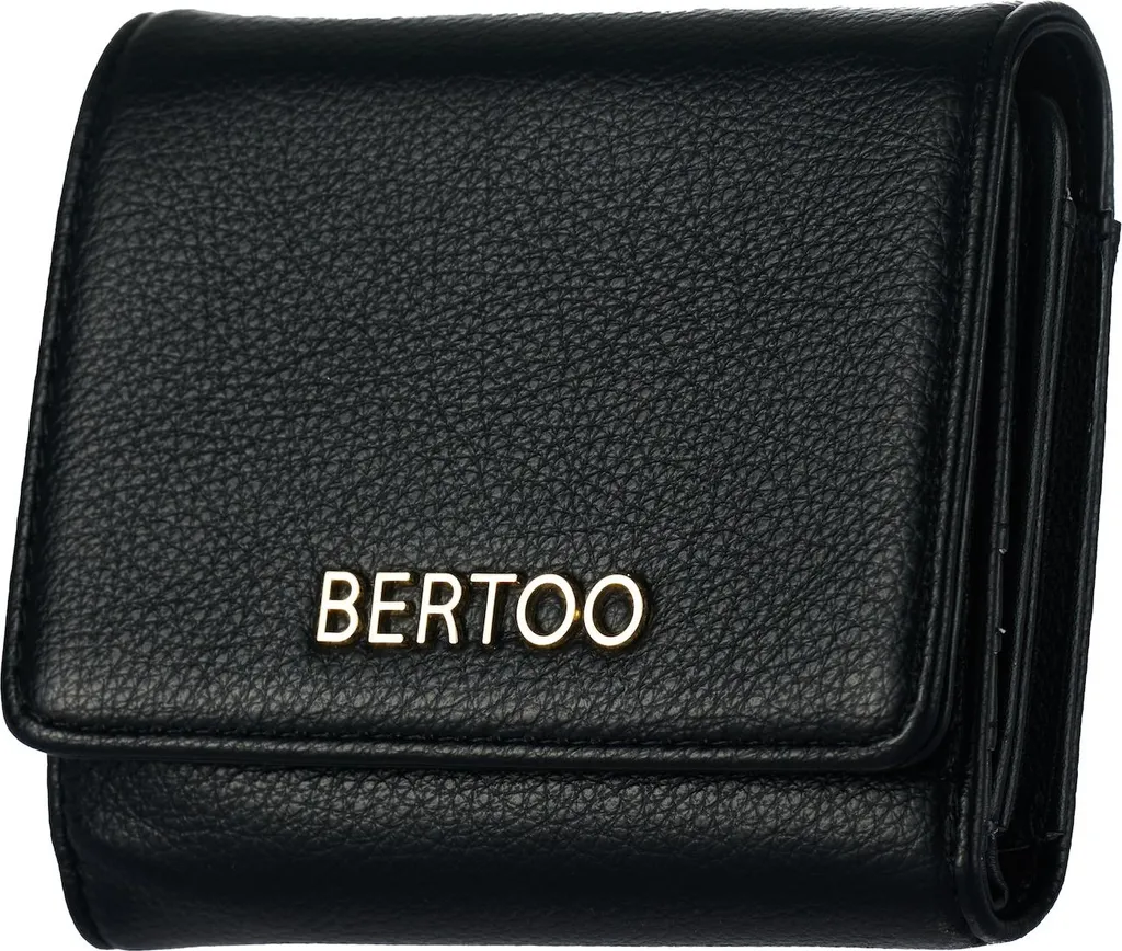 Portefeuille pour femmes BERTOO Elisa noir petit en cuir grainé chic