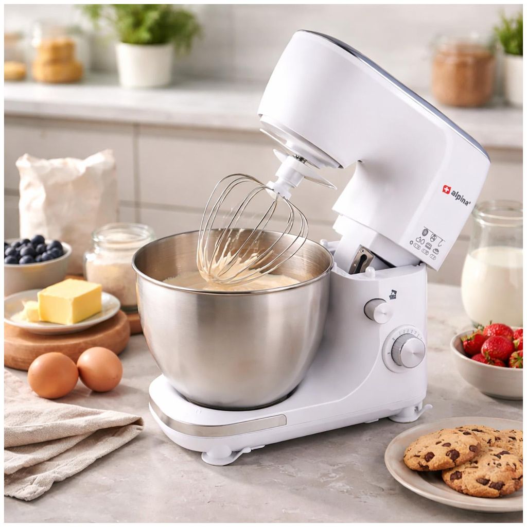 Küchenmaschine mit Edelstahlschüssel 12 Geschwindigkeiten Produktbild 