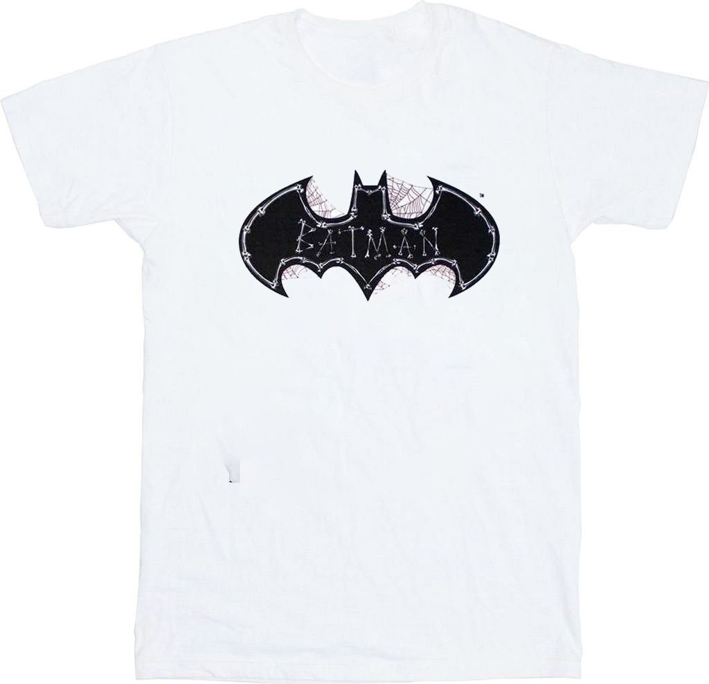 Batman - "Bat Skull & Cobwebs" T-Shirt für Herren/Damen Uni RO10951 (XXL) (Weiß)