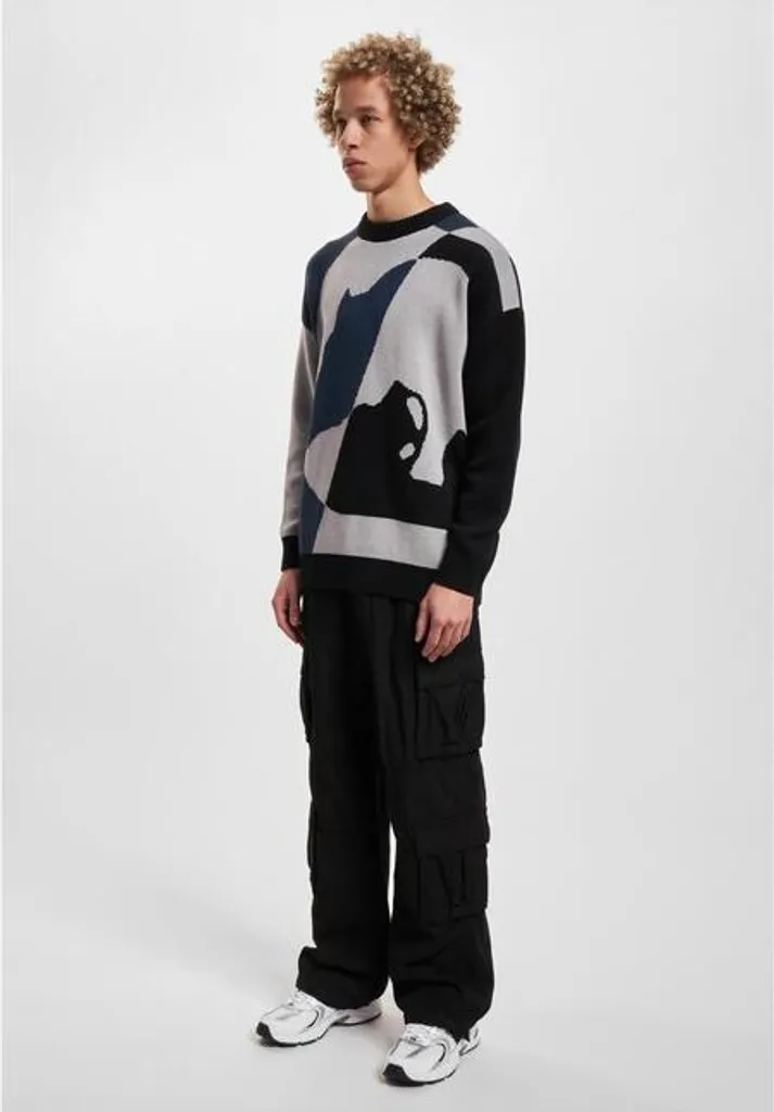 Pull Ecko Unltd. Noir et Gris XXL avec Logo Brodé Multicolore Design