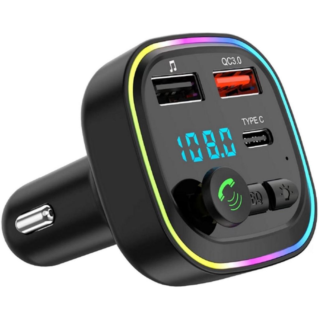 Minicee Bluetooth 5.3 FM-Transmitter Auto mit Freisprechen & USB-C