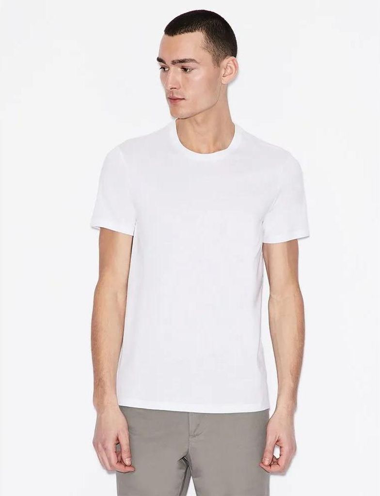 Armani Exchange 8nzt74_zja5z Kurzarm-t-shirt Mit V-ausschnitt Weiß L Herren Weiß L