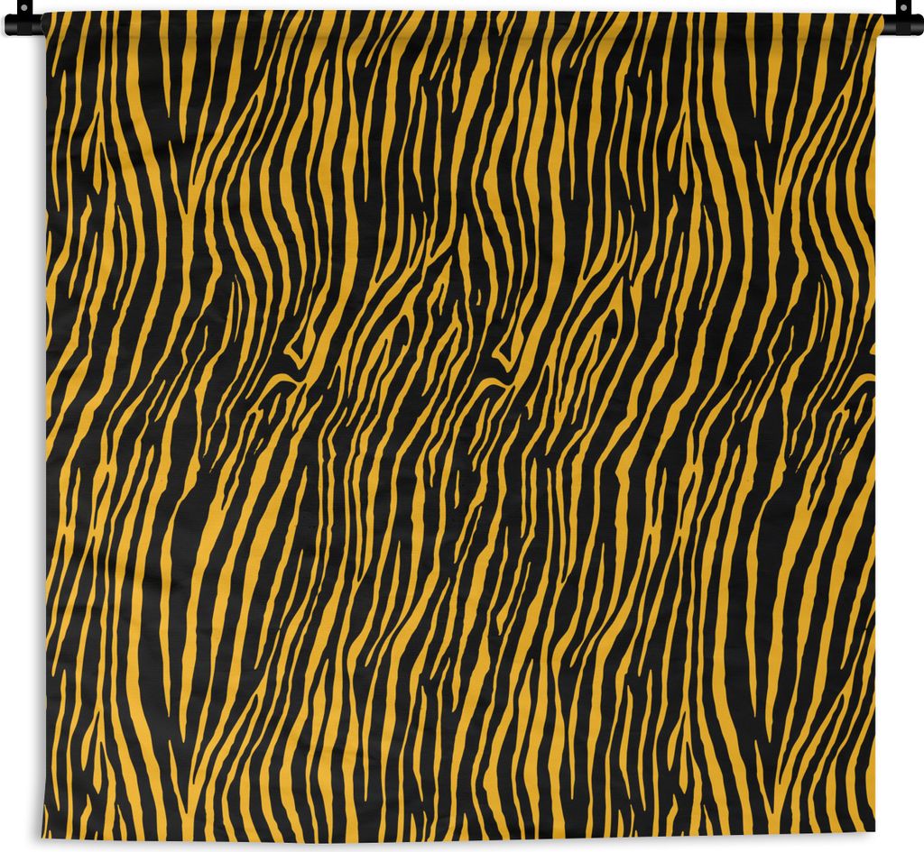 MuchoWow Wandteppich Wandbehang Tigerdruck - Muster - Orange 150x150 cm Tapisserie Dekoration Wandtuch - Wohnaccessoires - Modernes