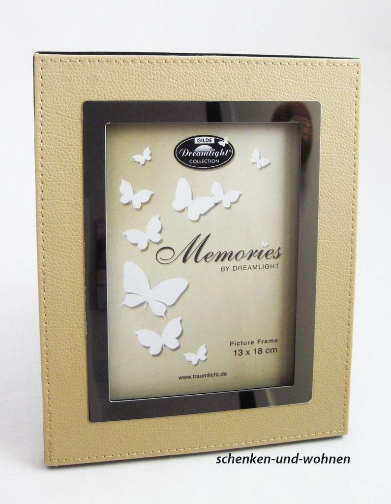 Fotorahmen Memories cremefarben/silber 25 x 20 cm