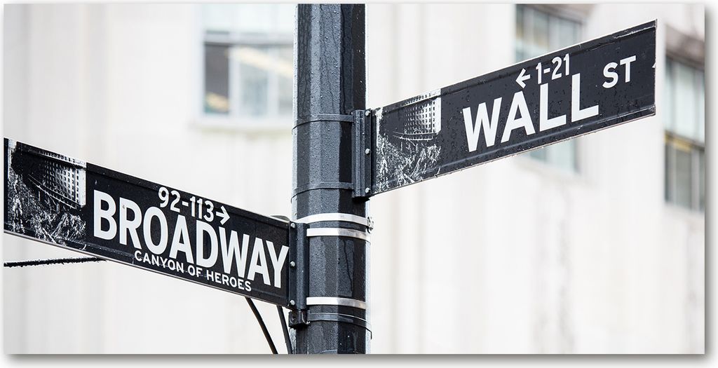 Tulup Leinwandbild -100x50 cm - Wandkunst - Drucke auf Leinwand - Leinwanddruck - Sehenswürdigkeiten & Architektur - Schwarzweiß - Wall Street ...