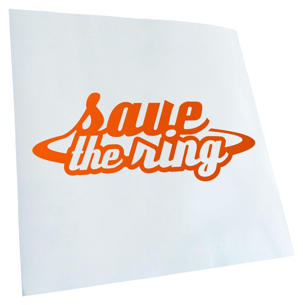 hauptsachebeklebt Kiwistar - Autoaufkleber - Save The Ring - Motorsport - Rennstrecke Heckscheibe - Aufkleber für Auto Kfz Fahrrad, LKW, Truck Mofa