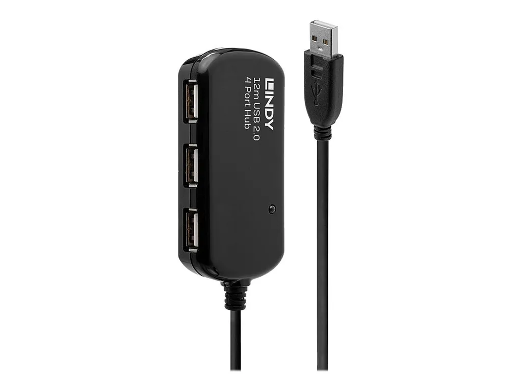 Extension USB 12m pour Imprimante et Scanner - Hub Actif USB 2.0 Lindy