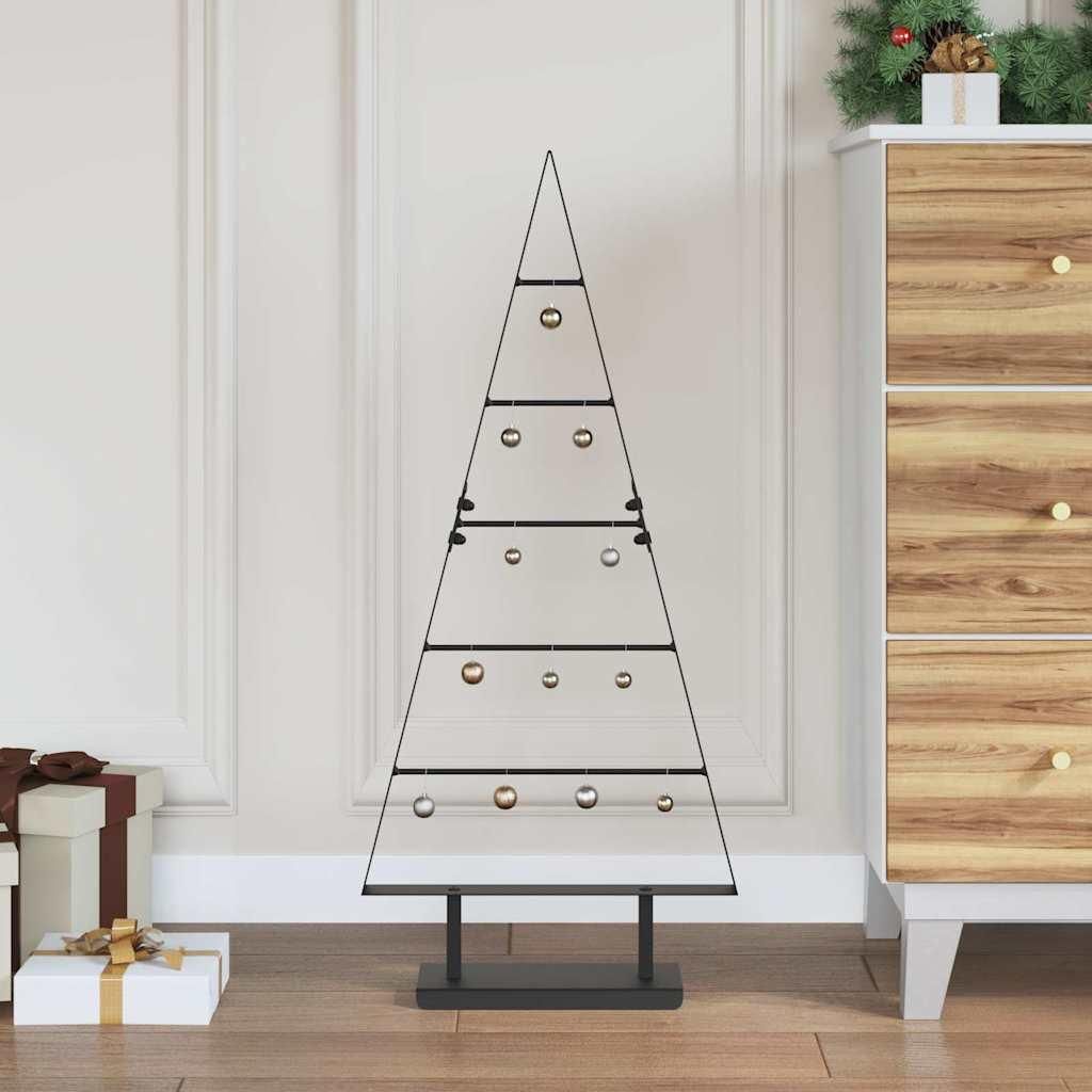 Maison Exclusive - Metall Weihnachtsbaum mit Ständer Schwarz 90 cm Stahl