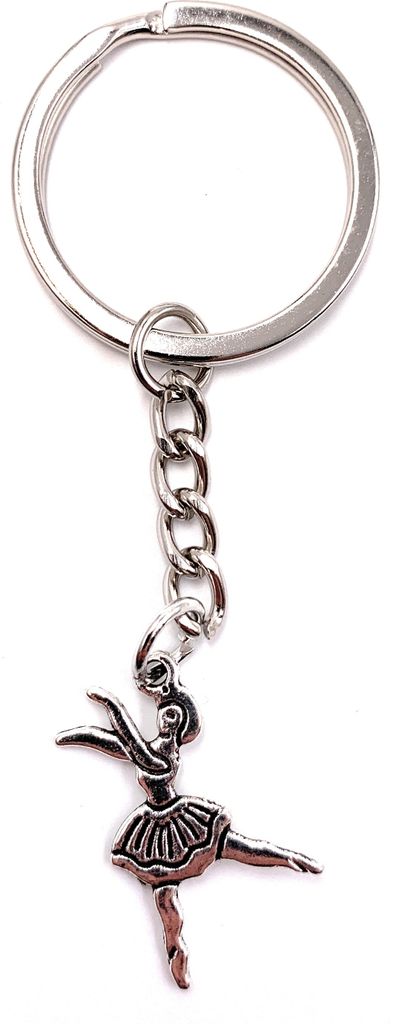 Onwomania Schlüsselanhänger Keychain Silber Metall Tanzende Produktbild 