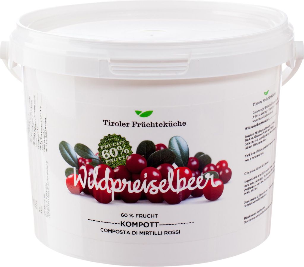 Wildpreiselbeeren 2000g von Unterweger Konfitüren UWE Produktbild 