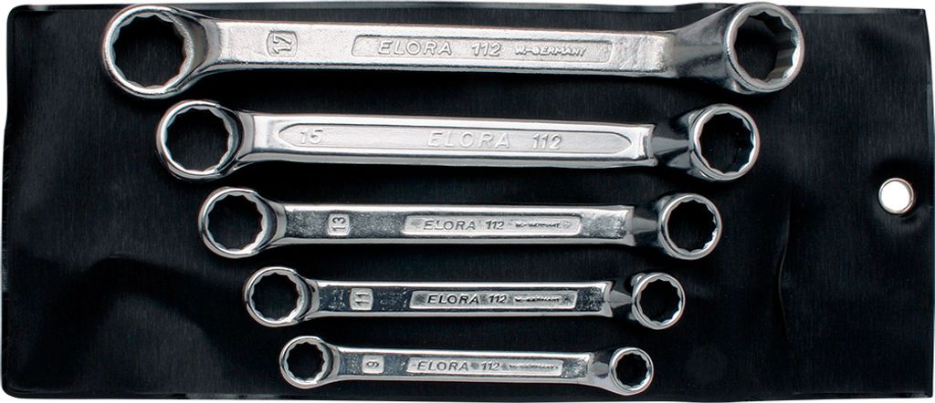 Elora Doppelringschlüssel-Satz, kurz, 5-teilig 3/8"-3/4" AF, ELORA-112S 5AF