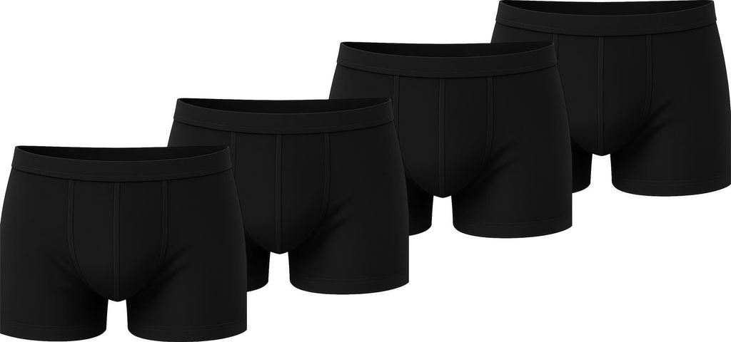 Herren Boxer Shorts Set – Baumwolle, Schwarz L 4