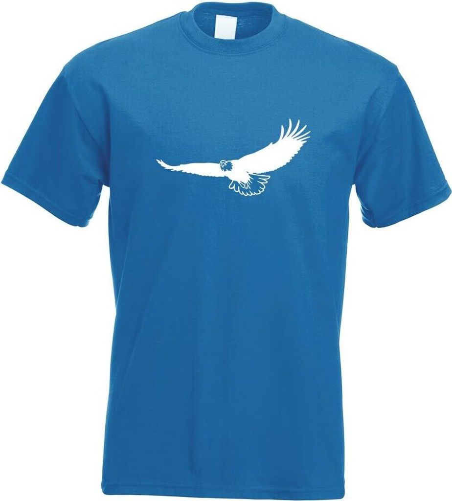 Kiwistar - T-Shirt - royal - Adler - Flug - Californien Motiv Bedruckt Funshirt Design Print - mit Motiv Bedruckt - Funshirt Design - Sport - Freiz...