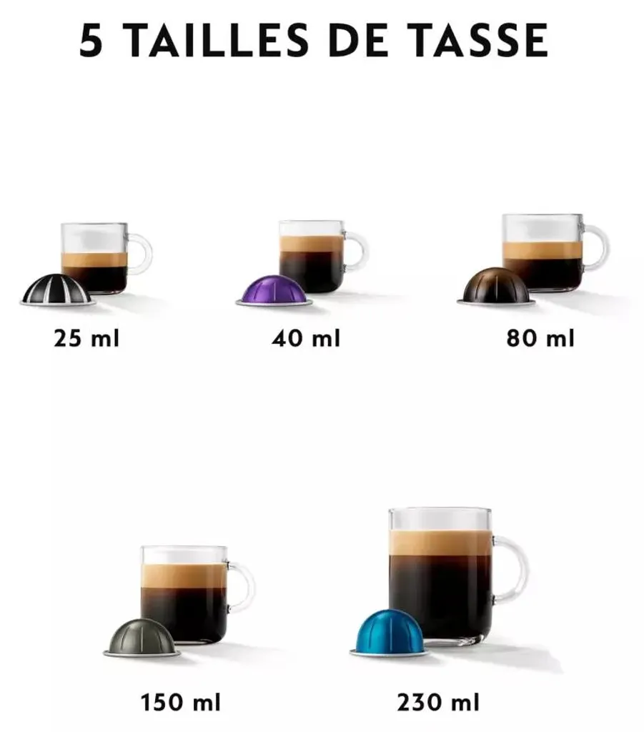 Machine à Café Vertuo Plus Nespresso Rouge 1,2L - Cafetière Capsules - 9