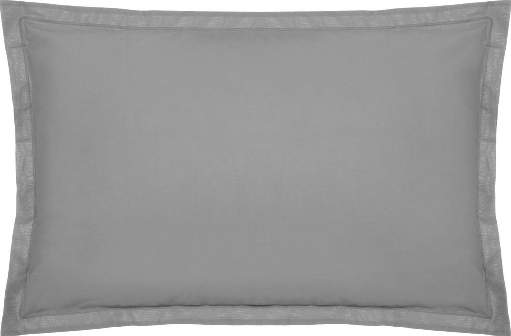 A plain grey pillowcase is shown against a white background.