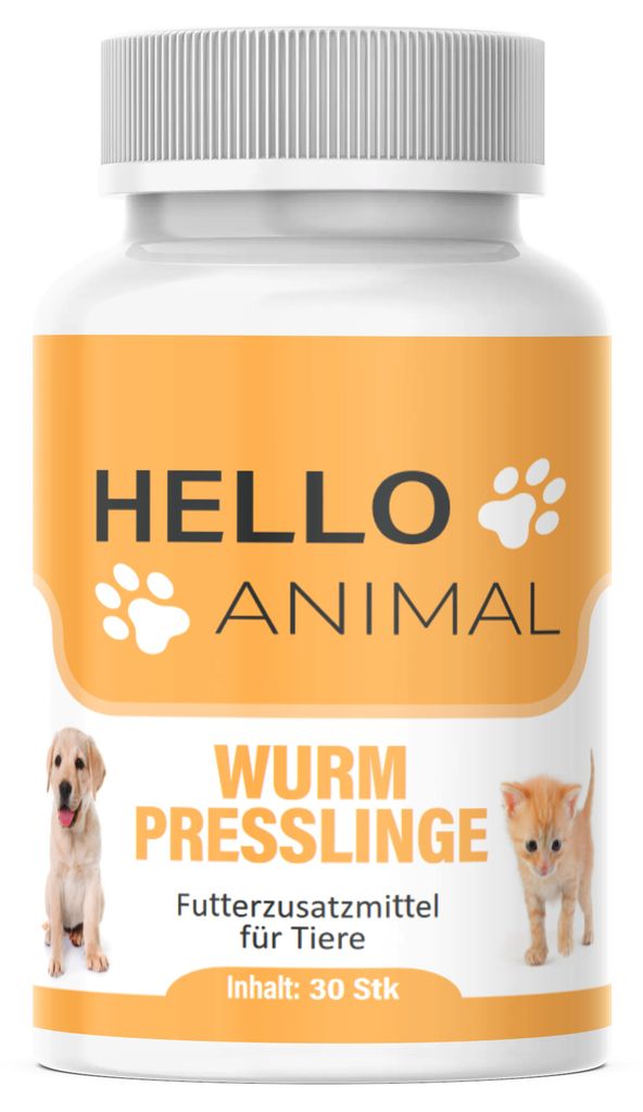 Hello Animal® Wurm Presslinge – Entwurmungskur – für Hunde, Produktbild 