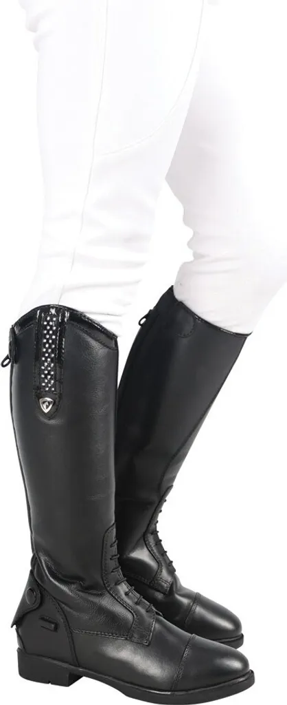 Bottes d'équitation pour enfants coloris noir avec zip arrière modèle Arnara
