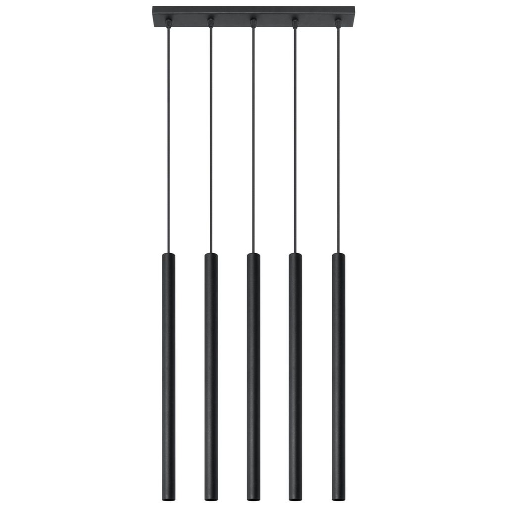 Závesné svietidlo PASTELO 5 čierne 5xG9 8W oceľ 90x5x45cm Obrázok produktu 