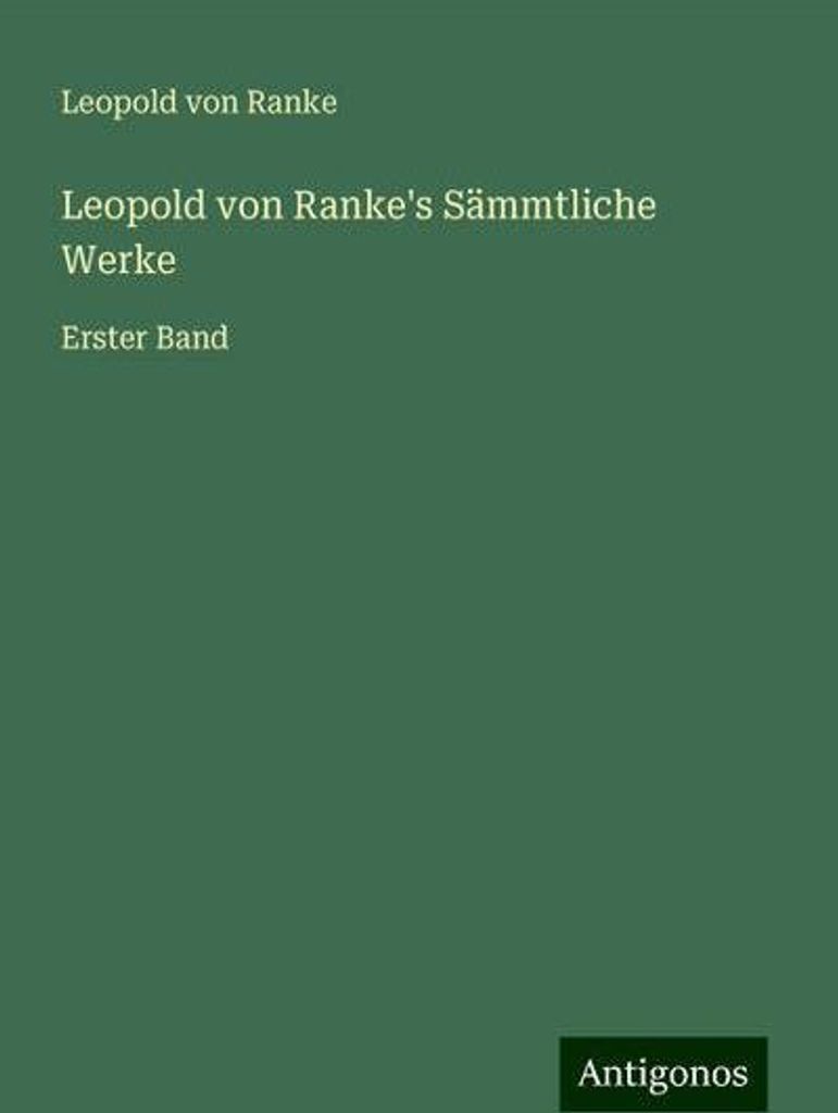 Leopold von Ranke's Sämmtliche Werke