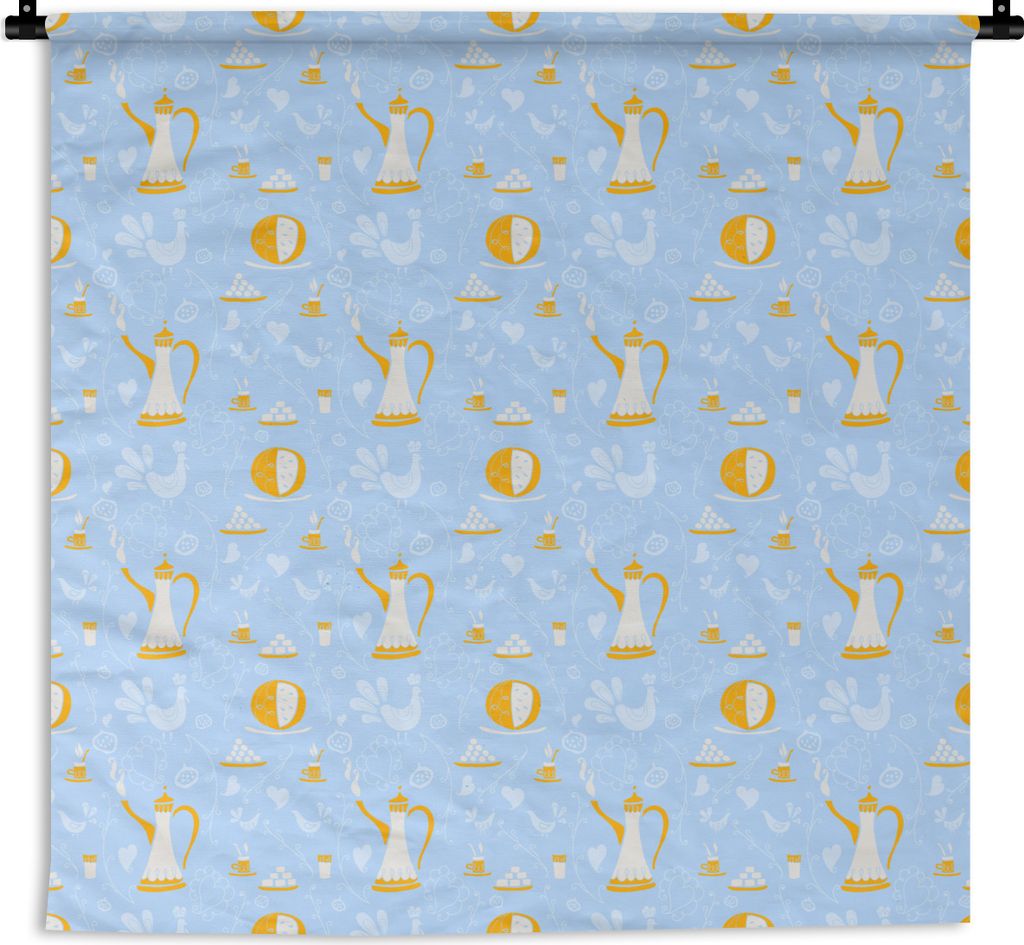 MuchoWow Wandteppich Wandbehang Muster - Hoher Tee 150x150 cm Tapisserie Dekoration Wandtuch - Wohnaccessoires - Modernes