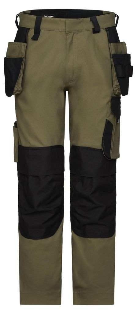 Arbeitshose mit Holstertaschen PESCOPOS41 245g kakigrün/schwarz, Gr. 46 DASSY 201170