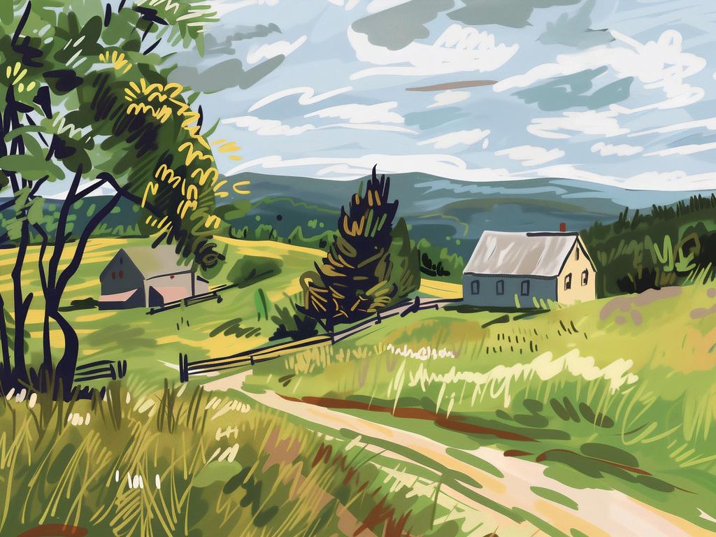 Plakat 40x30cm Üppiges Dorf